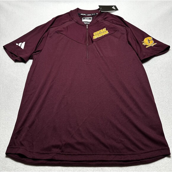 adidas Other - CENTRAL MICHIGAN UNIVERSITY Adidas Maroon AEROREADY Mens Medium M 1/4 Zip Shirt